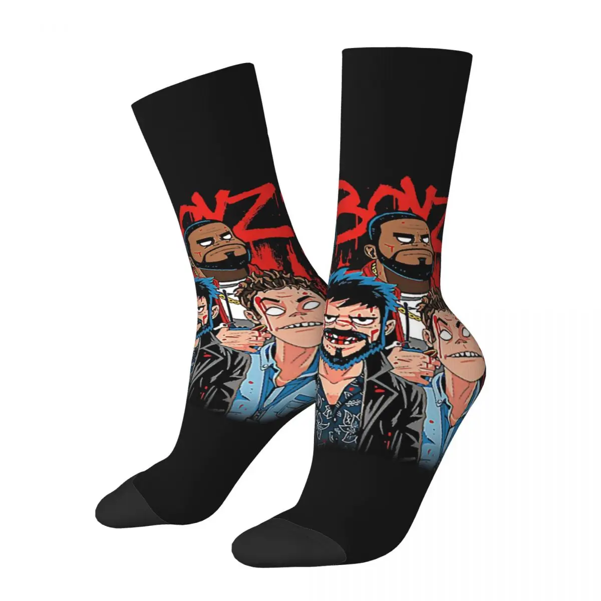 Hip Hop Vintage The Boyz Fans Crazy Men's compression Socks Unisex G-Gorillaz Harajuku Pattern Printed Funny Novelty Happy Crew