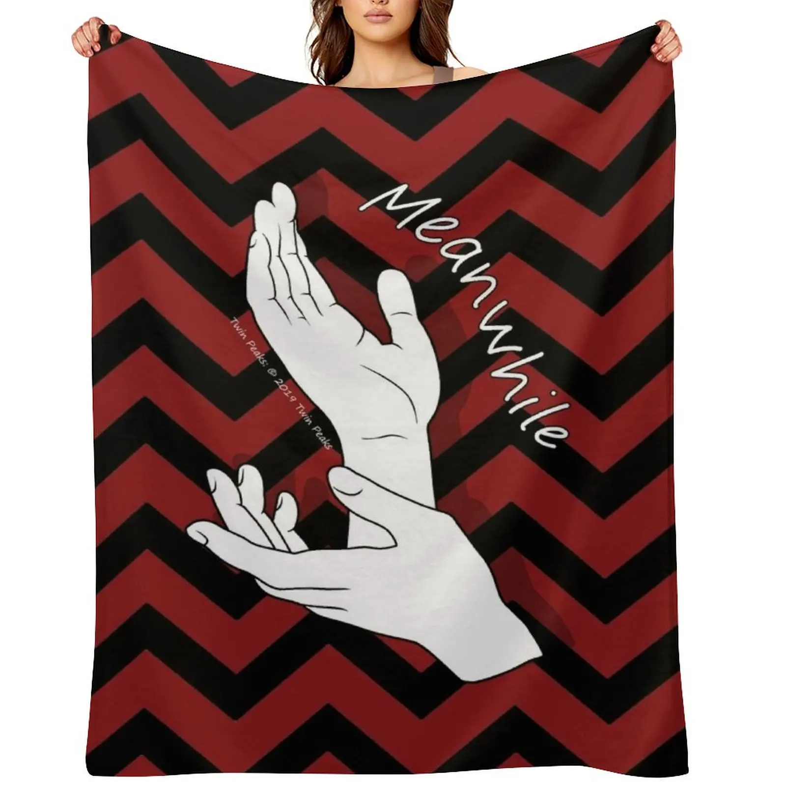 

Twin Peaks - Meanwhile Throw Blanket Decorative Sofa Decorative Beds Luxury Designer Flannel Fabric Blankets