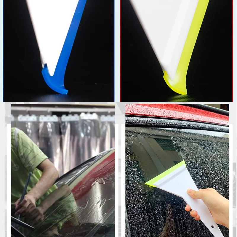 1Pcs Window Tint Tool Car Windshield Squeegee with Insert Rubber Blade Windows Glass Film Installation Scraper Water Wiper