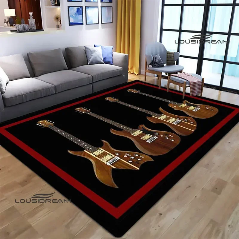 3D B.C.rich guitar logo printed carpet Living room bedroom non-slip carpet Yoga mat Outdoor carpet kawaii rug birthday gift