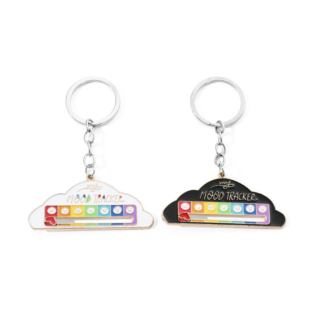 Keychain Slider My Social Battery Keychain Slides Lnteractive Mood Expression Creative Keychain For Women Men Cute Key Ring