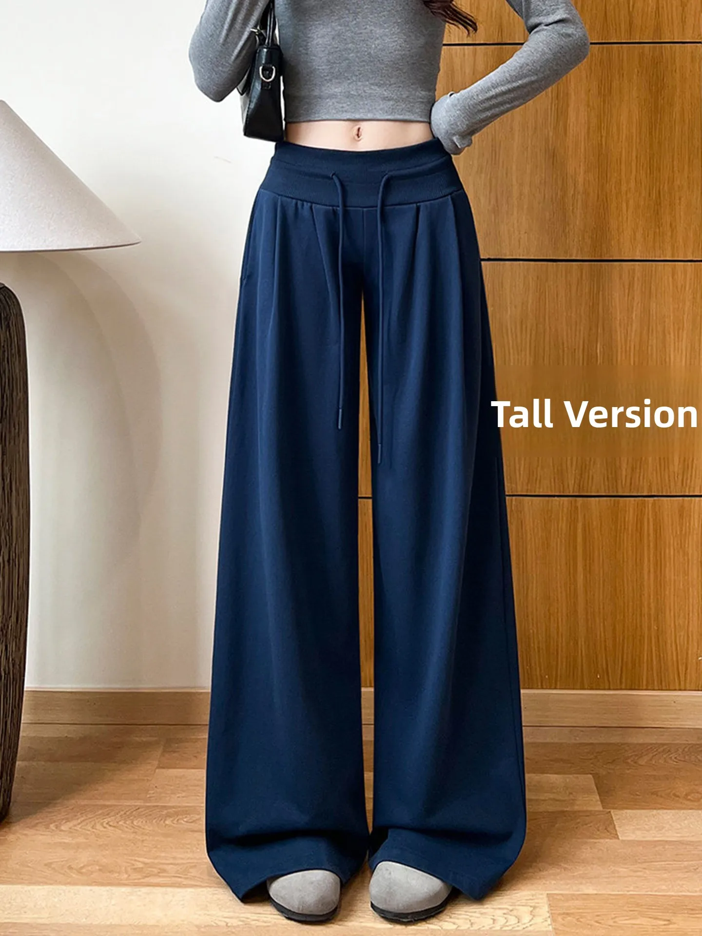 Tall Women's Loose Casual Wide Leg Sports Pants High Waist Long Length Comfortable Sweatpants Spring Autumn New Style