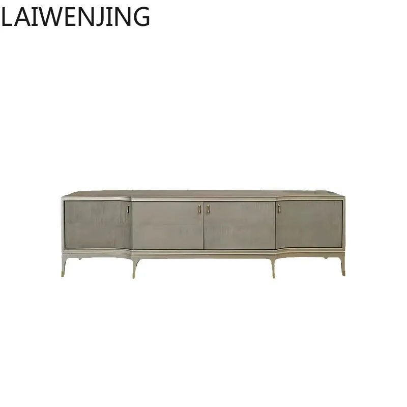 

HLZ light luxury 2 meters solid wood living room TV cabinet small apartment storage household floor cabinet simple model