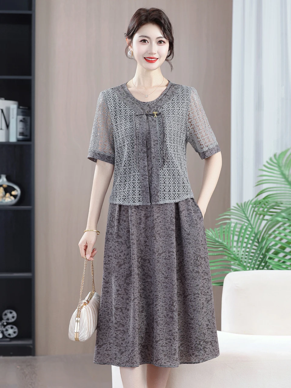 Modieuze losse lange jurk in C - Women Fashion Over 60 recensie en prijs