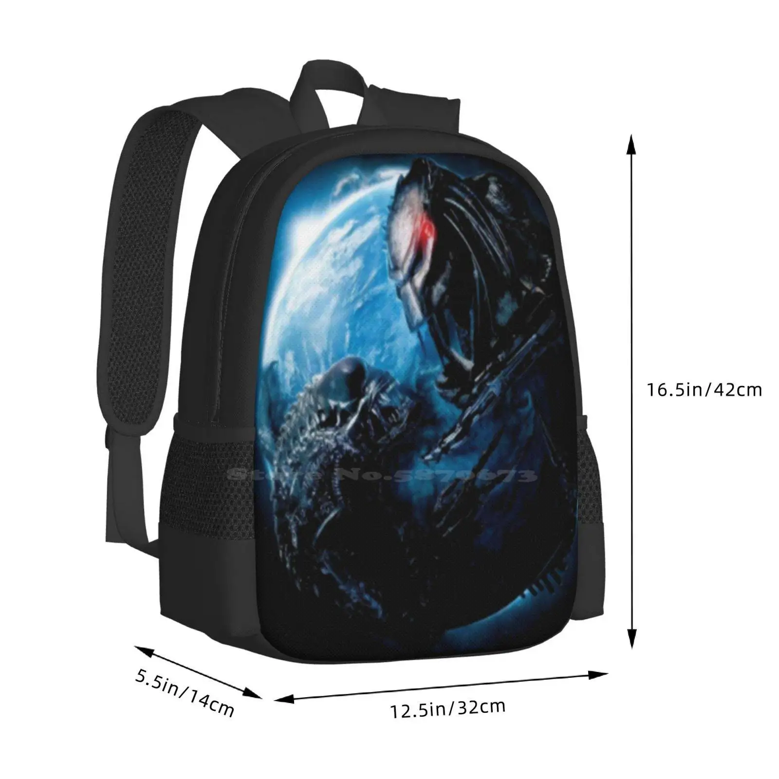 Vs Alien desain pola Laptop tas sekolah perjalanan Vs Alien Horor film film Fantastic Alien Vs Scarry anak-anak lucu keren seram