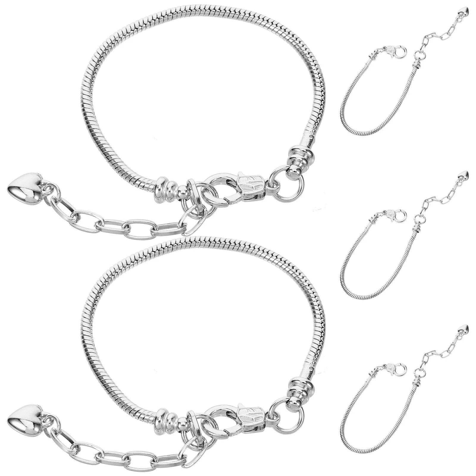 

5pcs Snake Chain Bracelet Adjustable Metal Wrist Jewelry For Women Charm Bracelets Girl Birthday Gifts Copper Snake Bone Chain