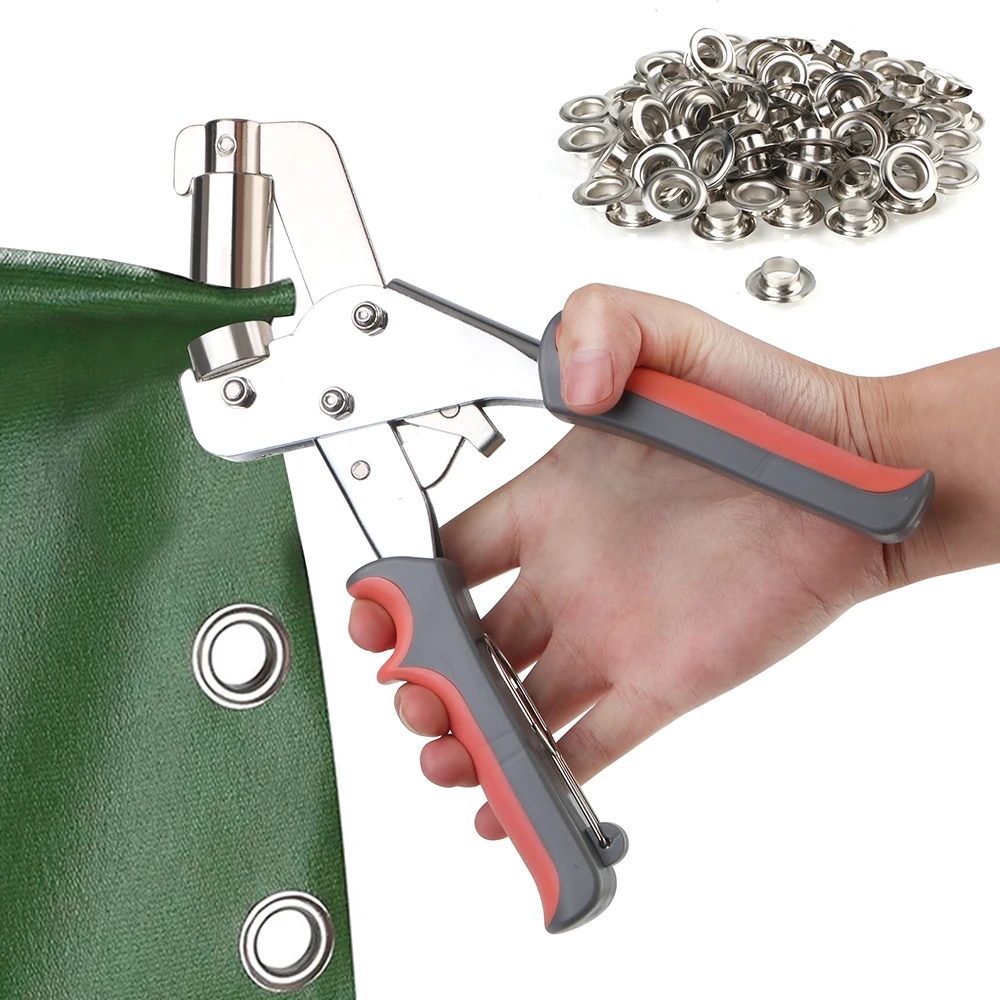 Handheld Hole Punch 3/8 Inch 10mm Metal Air Hole Rivet Plier Eyelet Installation Tool Grommet Eyelet Plier Kit