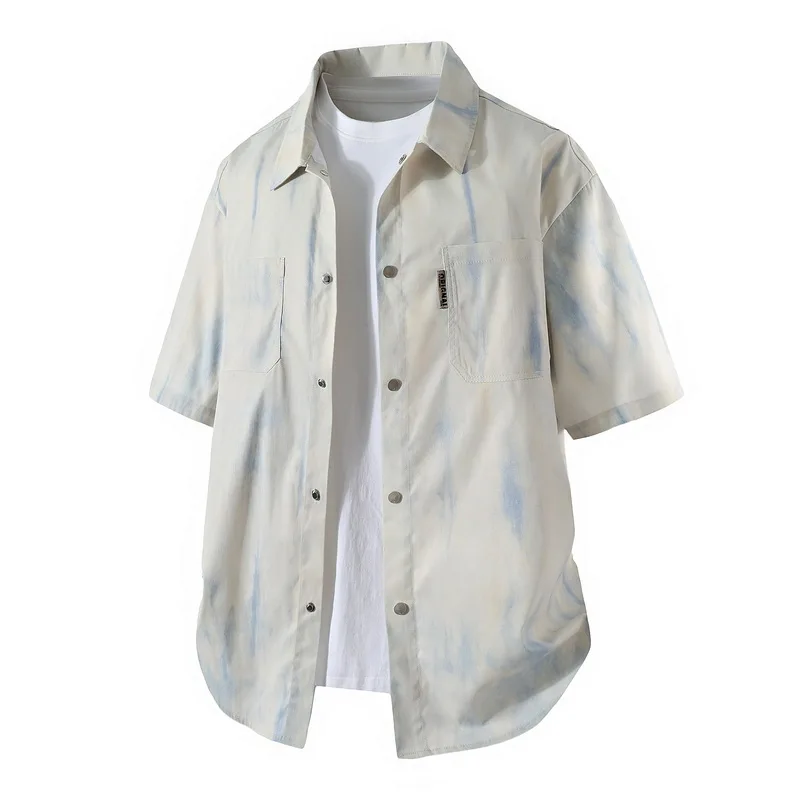 

Men's Streetwear Casual Short Sleeve Blouse Fashion Shirt Streetdress Hombre Male Clothing Spring Autumn Camisa Men's Shirts New