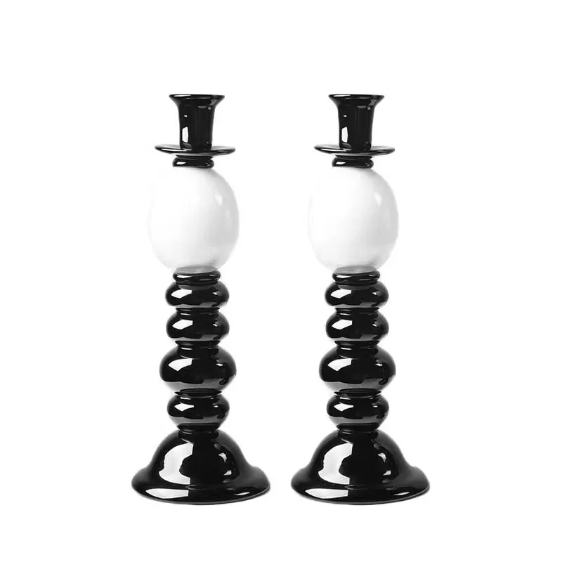 

Простой современный креативный абстрактный черно-белый геометрический подсвечник орнамент модель комнаты гостиная вход домашний художественный декор