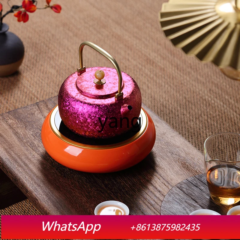 

Электрическая керамическая плита Lcx для дома, многофункциональная плита, чайник, простой и компактный чайник с красным корпусом и эффектом ледяного кристалла.