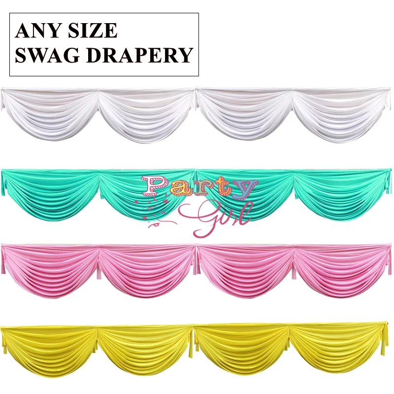 

2m 3m 6m Swag Valance Drape For Wedding Backdrop Curtain Stage Background Party Event Decoration