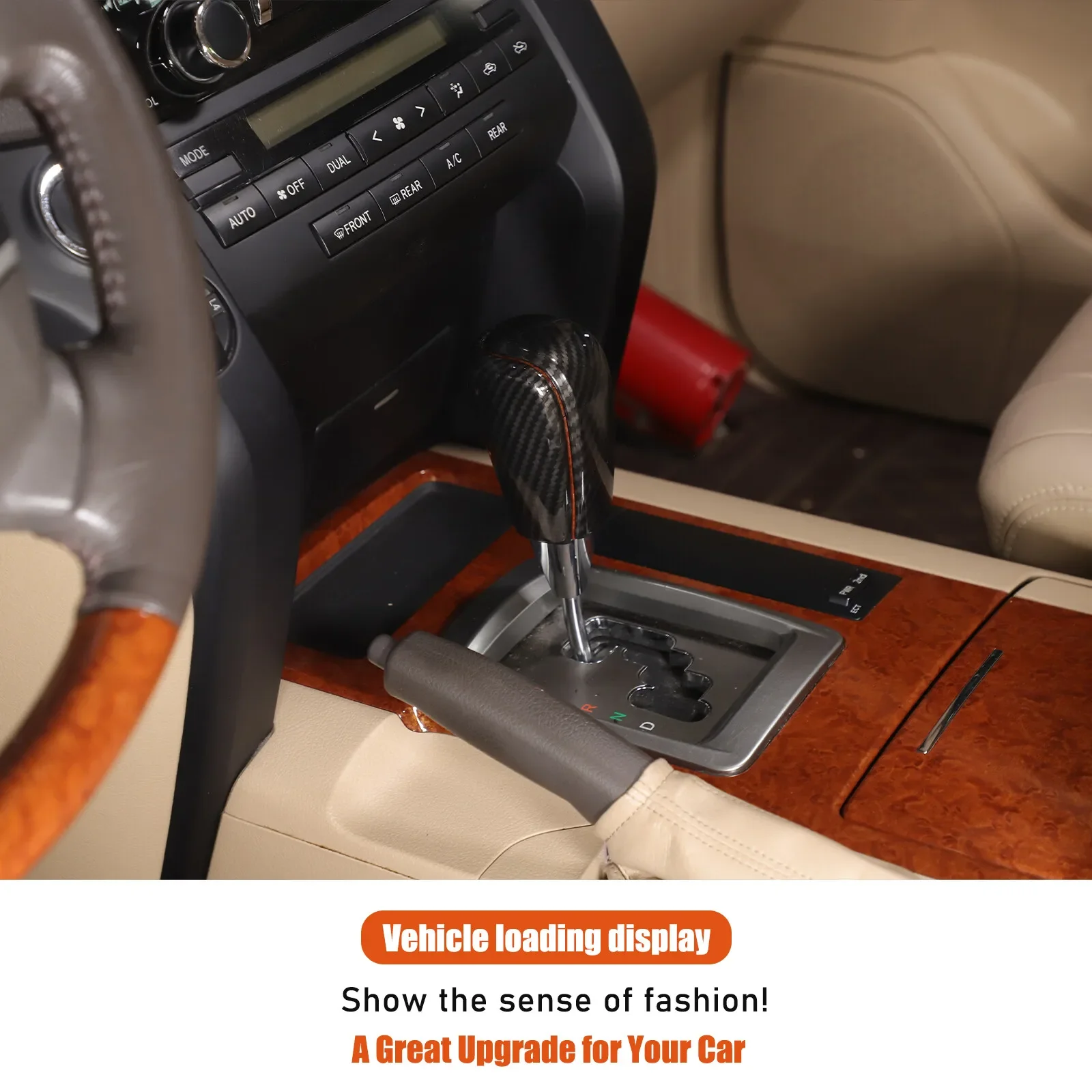 ABS Car Center Console Gear Shifter Knob Trim For Toyota Land Cruiser Prado J150 150 2010-2020 Interior Decorative Accessories