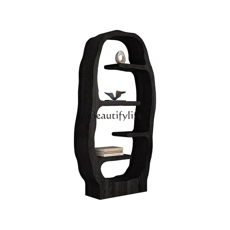 

12Creative antique retro study solid wood bookshelf home living room decorative cabinet