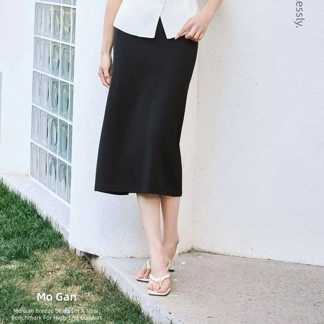 Breathable Workwear-Style Skirt for Women  Summer High-Waisted, Loose-Fitting Long Skirt Versatile  Comfortable