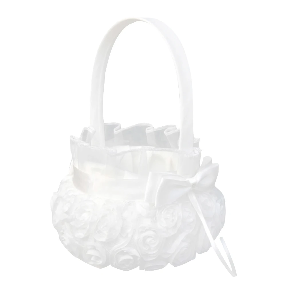 

Elegant Bridal Flower Baskets Wedding High Quality Bamboo Delicate Bride Storage Romantic Occasions Graduation Banquet Party