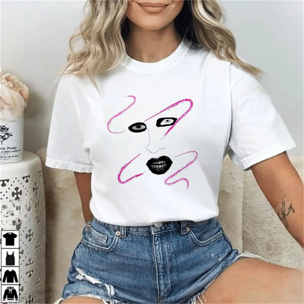 Marilyn Manson shirt female gothic cutecore grunge clearance sales harajuku top tees korean fashion gyaru graphic