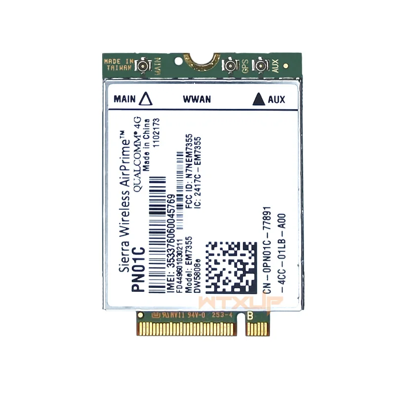 Sierra Wireless DW5808E 4G LTE Module EM7355 Qualcomm WWAN NGFF Card dw 5808E for Dell Venue 11 Pro Latitude 14 12 11 Pro