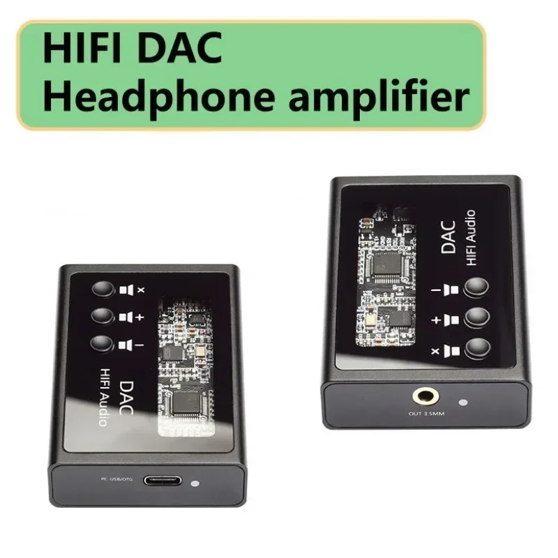 Computer Sound Card Fever-Grade Audio DAC Headphone Amplifier MAX97220USB Asynchronous Es9018 Black