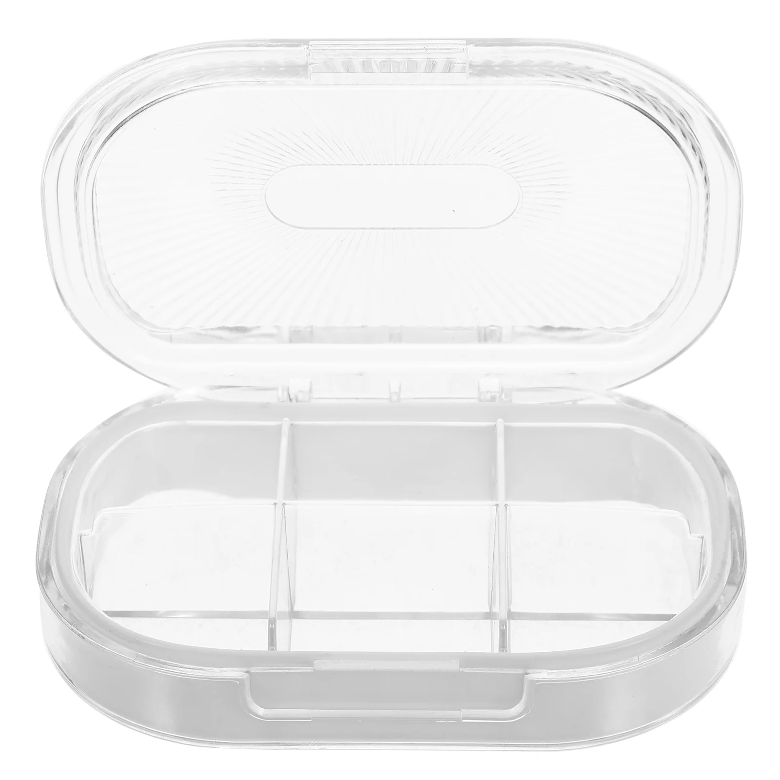 

Transparent Medicine Box 6 grid Portable Travel Pill ganizer Sealed Dust proof Daily Case Green Storage Large Capacity