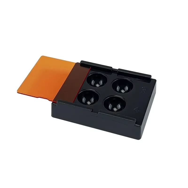 

4-слотовый световой короб для абажура из стоматологической смолы — колодец из композитного затенения и смешивания со светонепроницаемым футляром для хранения для стоматологии и лабораторного использования