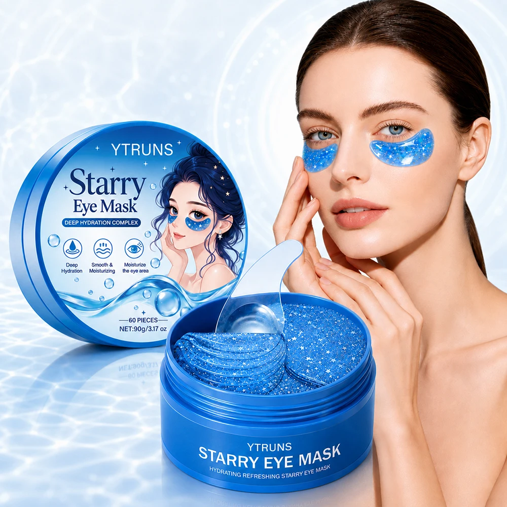 Blue Copper Peptide Collagen Eye Patches, Helps Reduce the Look of Dark Circles, Fine Lines and Under-Eye Bags, Daily Eye Care