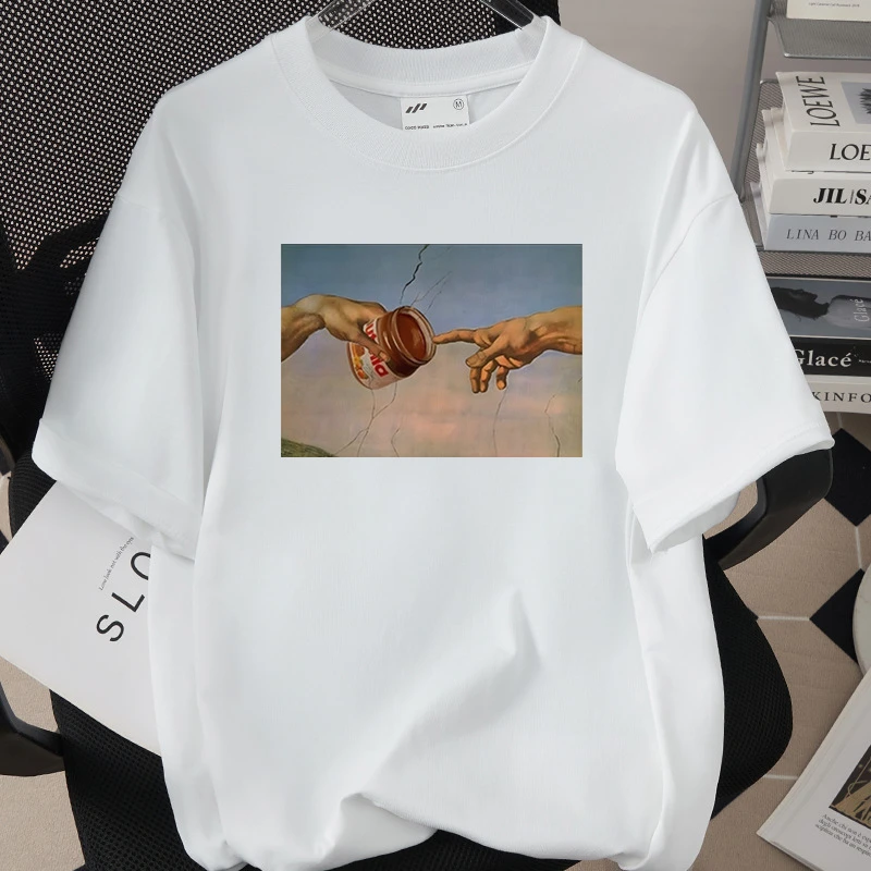Neue Michelangelo T Hemd Ulzzang Hände Femme Vintage Frauen Harajuku T-shirt 90er Jahre Ästhetische Weibliche Grunge Grafik T-shirt tops
