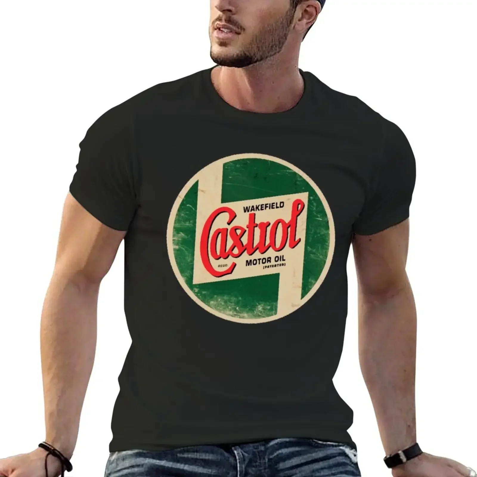 castrol oil vintage logo T-Shirt sports fans shirts graphic tee sweat summer tops mens shirts graphic tee