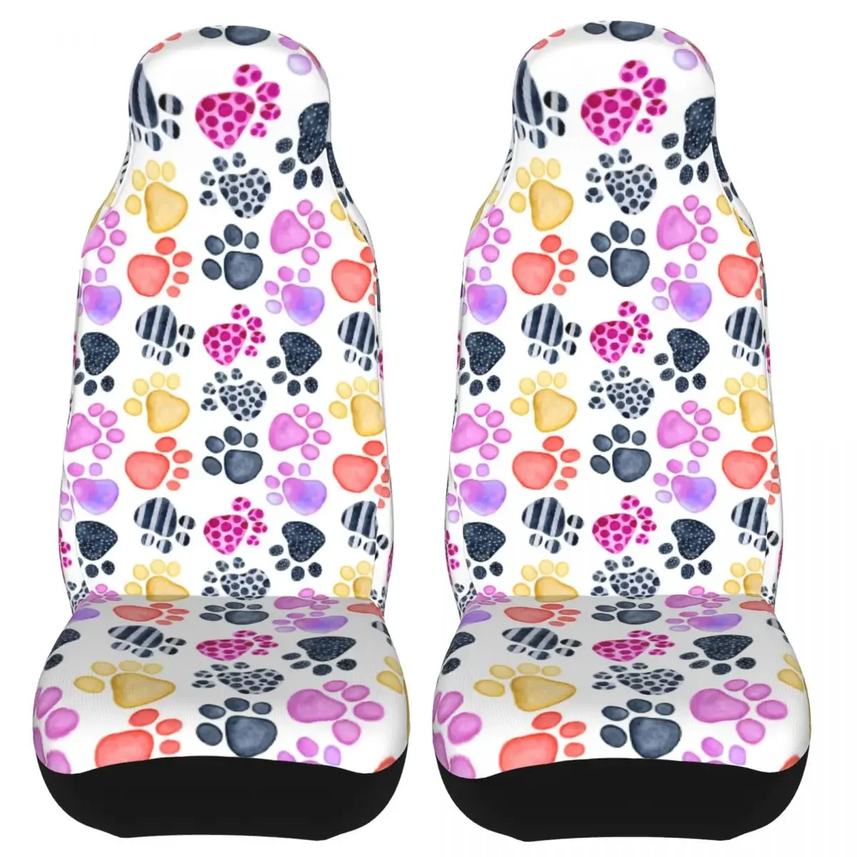 Cat Paw Animal Foot Prints Universal Car Seat Cover for most cars Travel Leopard Car Seat Protection Covers Fabric Hunting