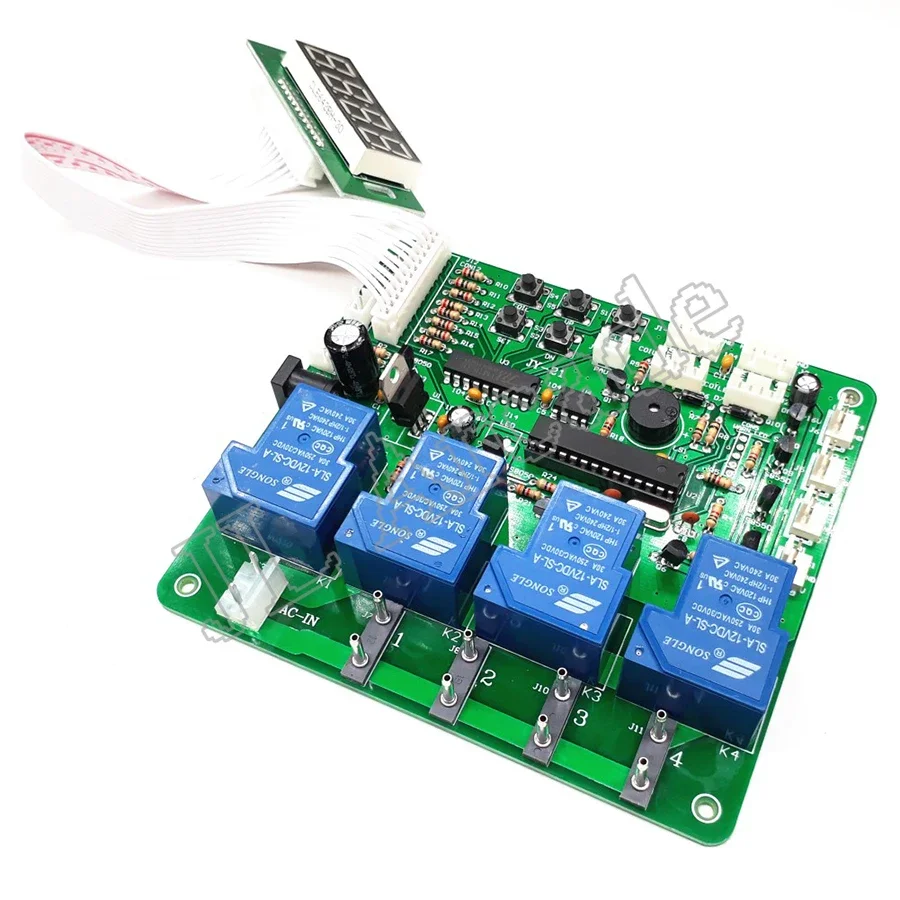 JY 21 4-digitsTimer Board Coin-operated Time Control Card Power Supply for Coin Acceptor Control 4 Devices To Washing Machine