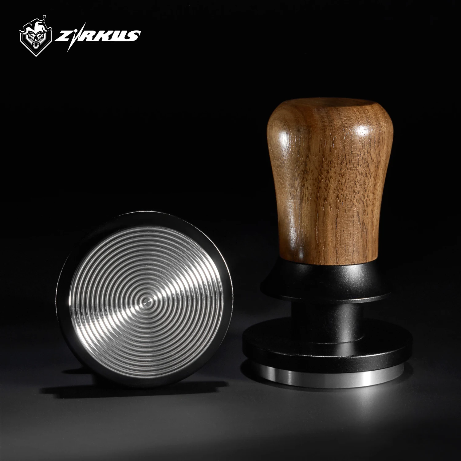 

ZIRKUS Espresso Coffee Tamper, Ergonomic Handle Self-leveling Tamper, Calibrated Tamper, Wooden Tamper Spring Loaded 51/54/58mm