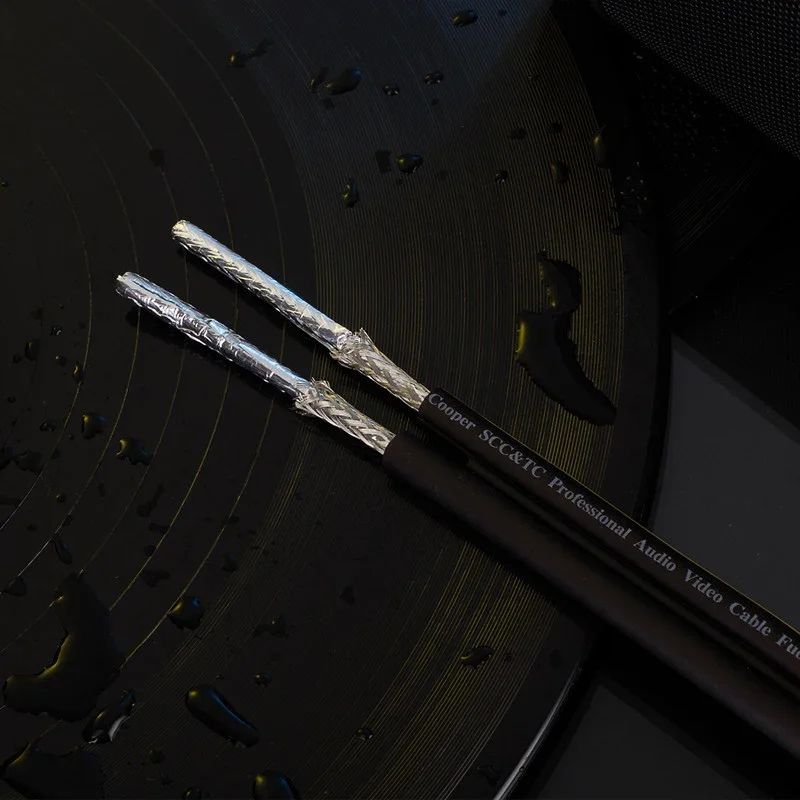 كابل صوت مزدوج الصف من النحاس المطلي بالفضة، كابل صوت للسيارة #3