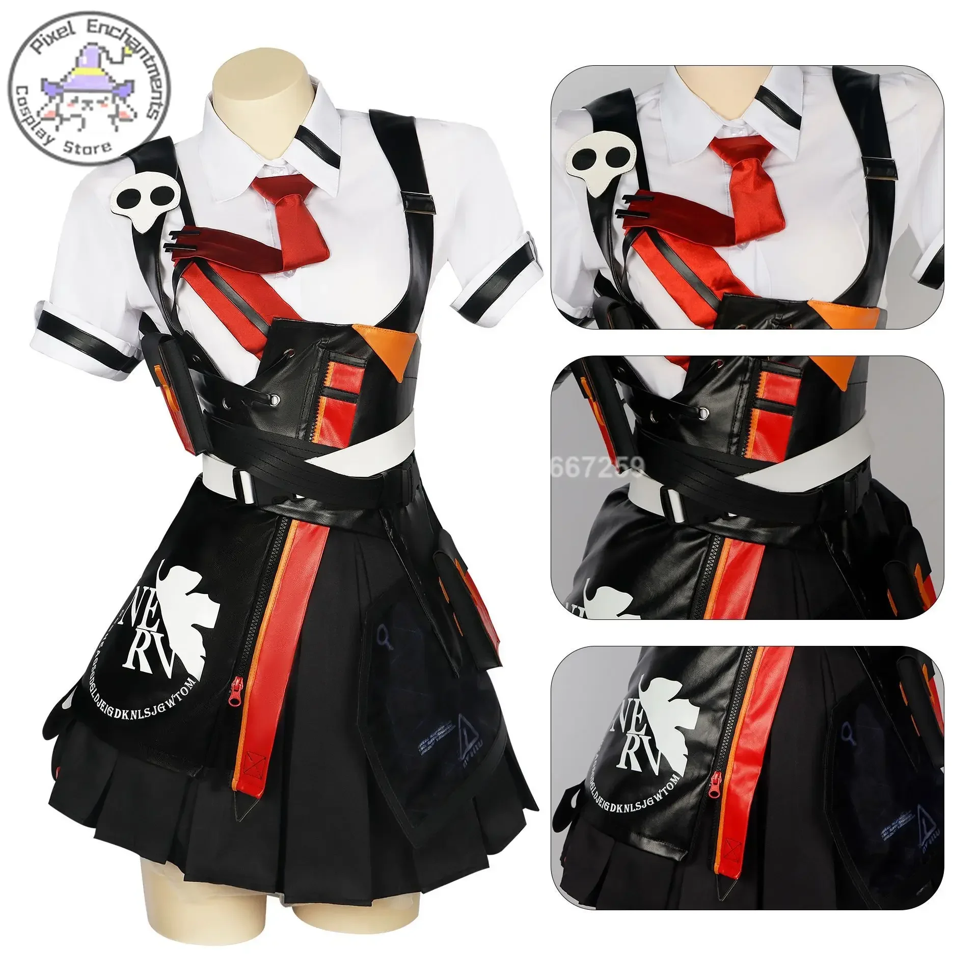 Asuka Honkai:Star Rail 3rd Cosplay Costume Asuka Langleyne Soryuue Game Suit Women Leather Skirt Outfit Wig Halloween Christmas