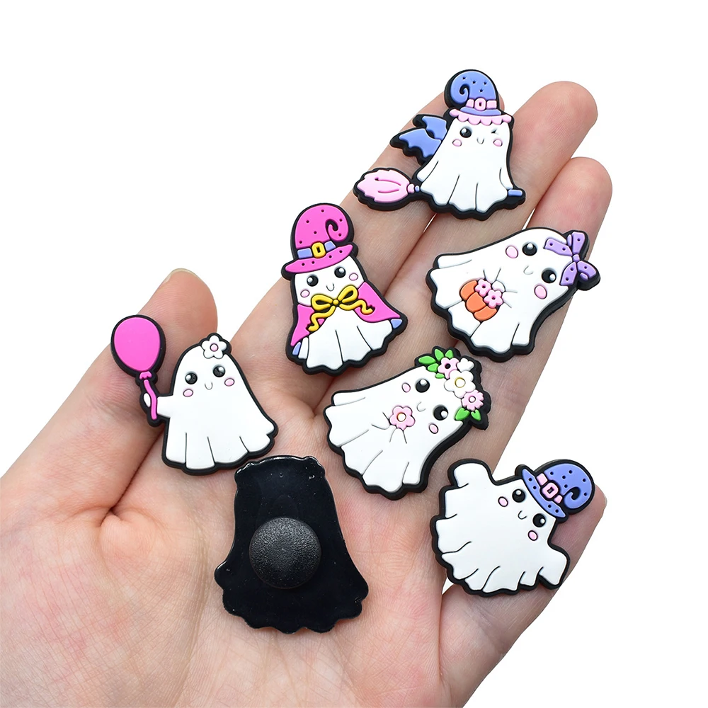 NEW 1-12Pcs Halloween Cartoon Series PVC shoe Accessories DIY Detachable Waterproof PVC Creative Shoe Decorations