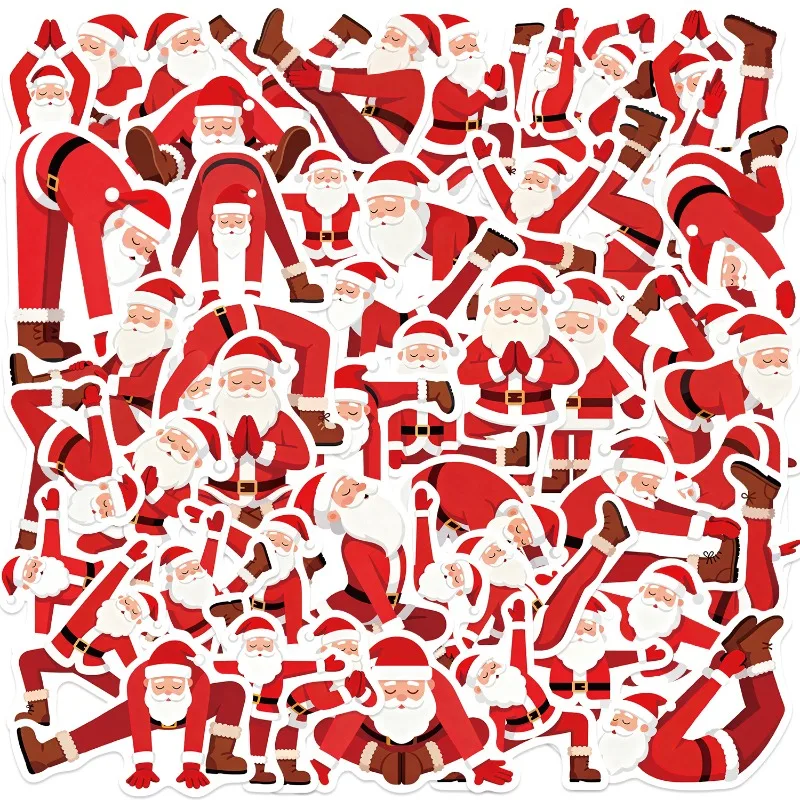 Adesivo decorativo creativo per graffiti di Babbo Natale personalizzato da 50 pezzi