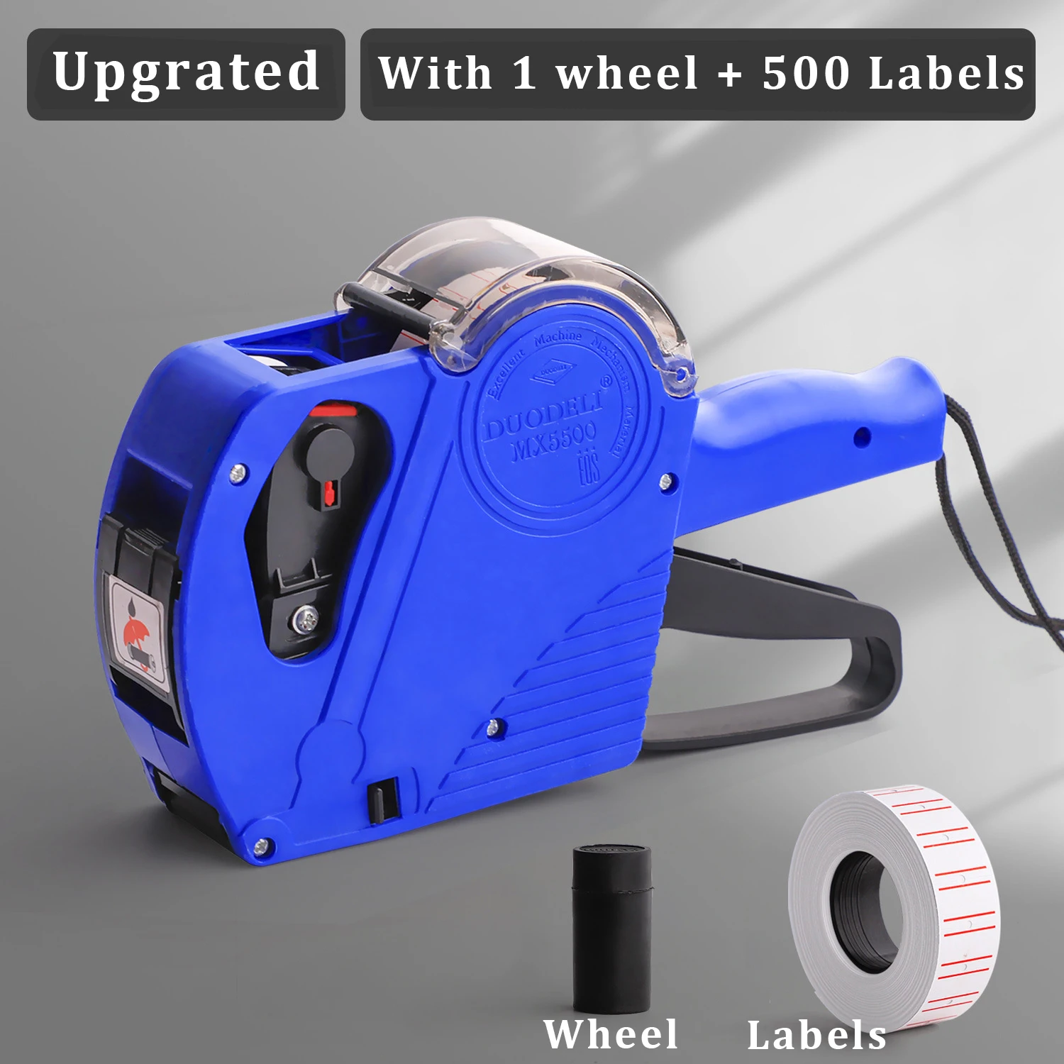 MX-5500 MX5500 8-cijferig draagbaar prijskaartjepistool met 1 inktcoderingsmachine voor winkels Supermarkt $ € £ ₽ Kg