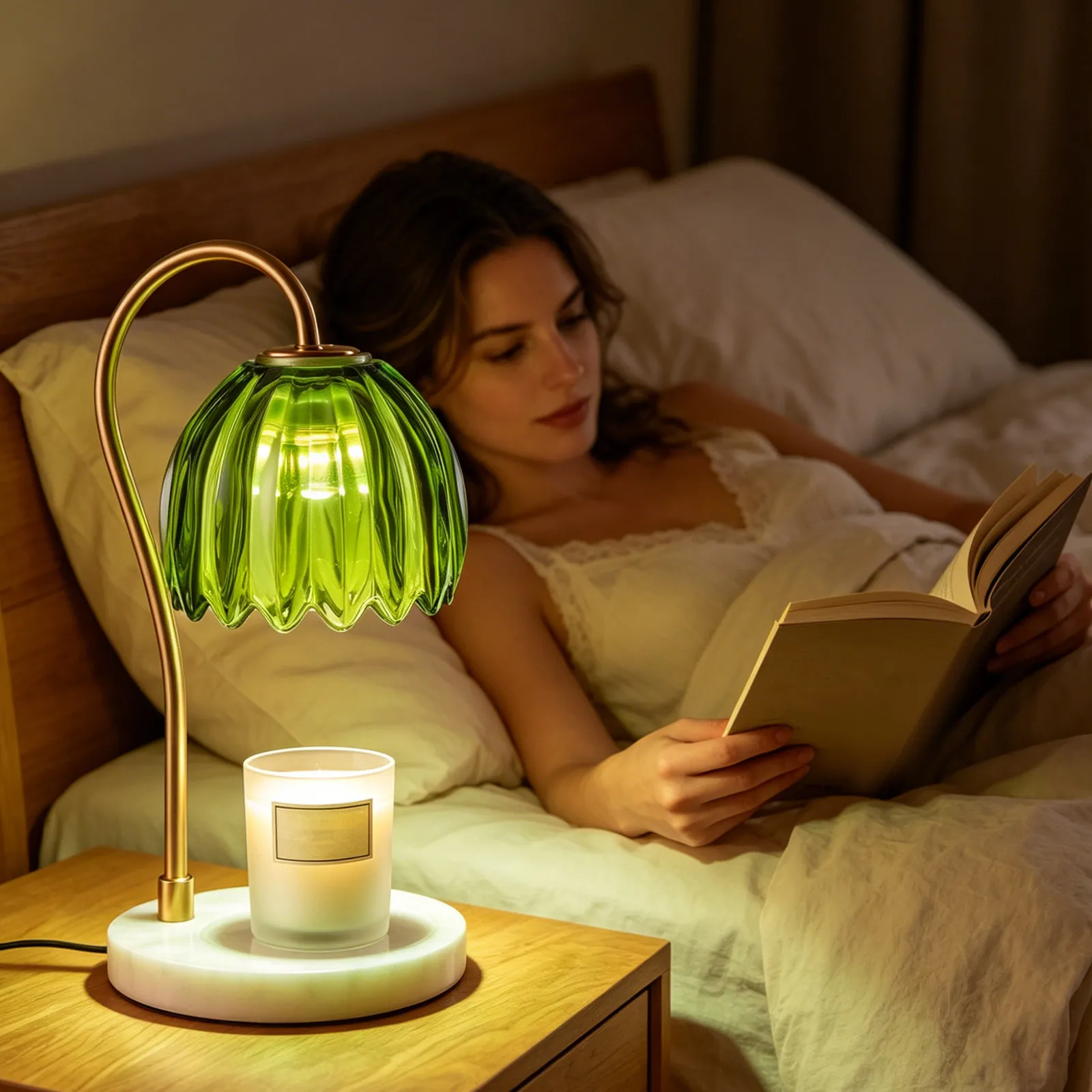 Glass Pumpkin Lamp Shade Handcrafted Decorative Lampshade for Pendant Lights Table Lamps Bedside Living Room Study