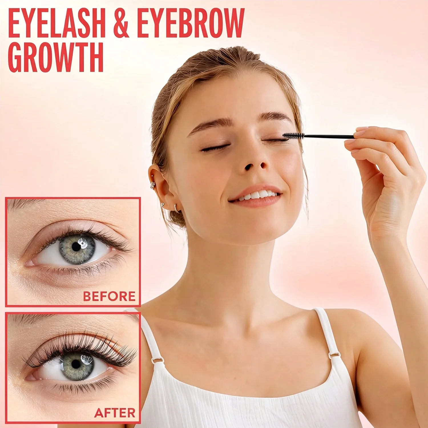 Castor Oil Eyelash Eyebrow Growth Serum 59ml Mascara Wand Brow Brush Applicators Pure Cold Pressed Castor Oil