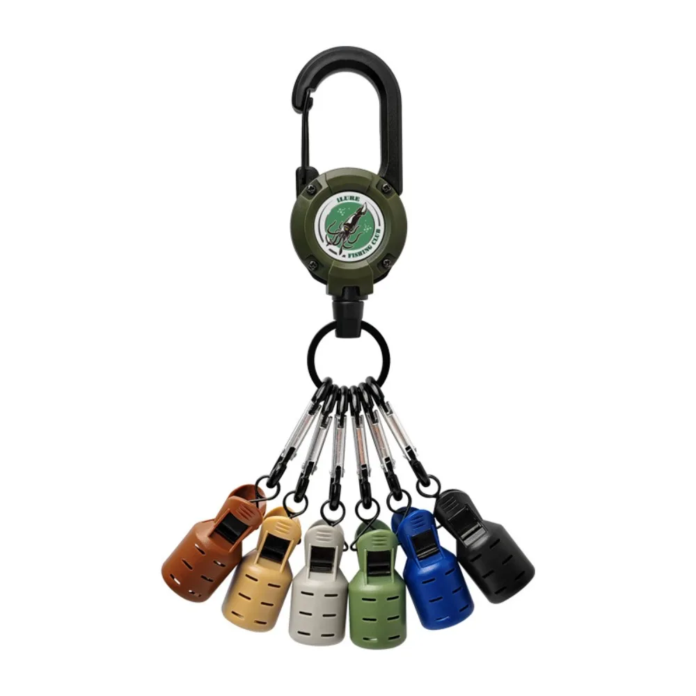 

6pcs Kits Fishing Accessories With Carabiner Squid Jig Fishing Tackle Bait Protector Cuttlefish Umbrella Lure Cap