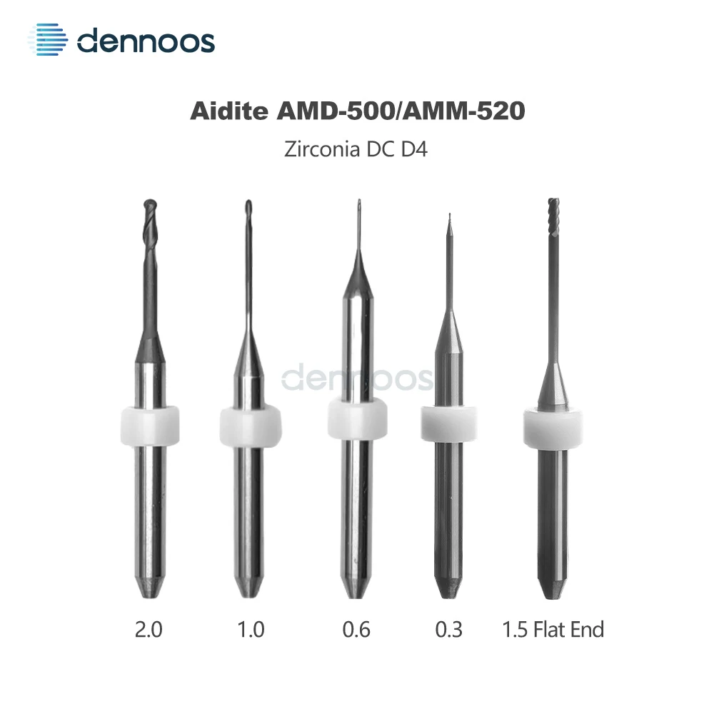 Dental-Zirkonoxid-Fräser D3/D4 mit DC-Beschichtung für alle Marken wie Amann/Sirona/ARUM/UP3D/Zirkonzahn/Roland/Yureca – Detail 11