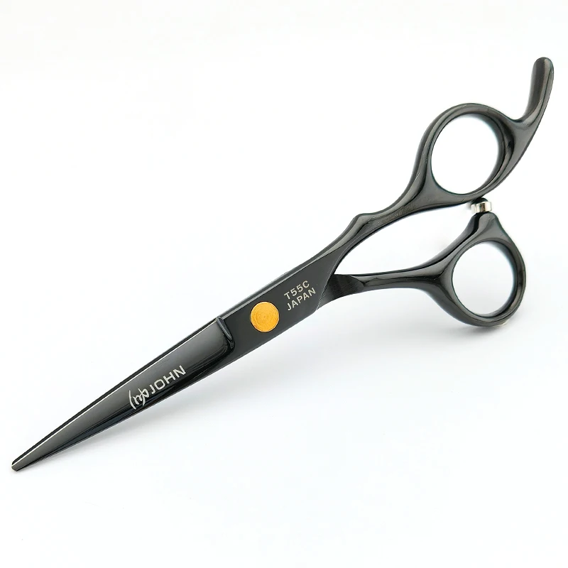 JOHN Japan 440c Scissors Titanium Plating Black Scissors Professional Haircut Kit Cutting Thinning Scissors And Scissor Case
