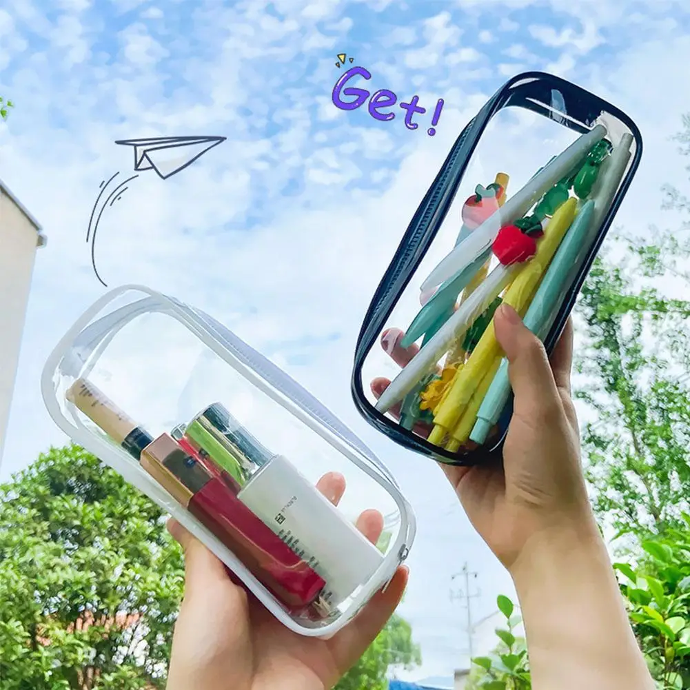 Transparent Big Pencil Pvc School Supplies Pencil To School School Pencil Gift Back Box Bag Stationery N5r2