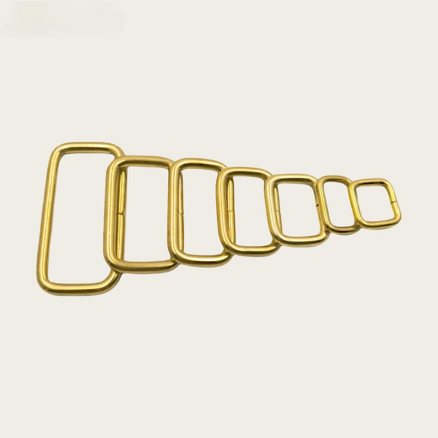 

2-10Pcs 14-50mm Solid Brass Rectangle Ring Buckles Backpack Fastener Metal Clasp Pet Collar Loops Hook DIY Hardware Accessories