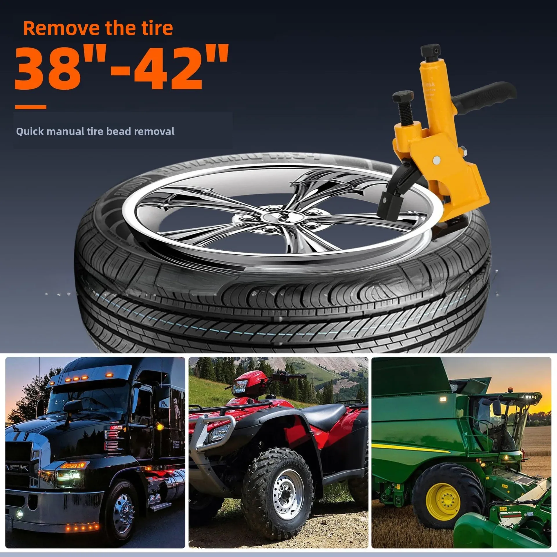 Small Car Simple Tire Press, Tire Stripping Machine, Forklift Specific Manual Simple Tire Dismantling Machine