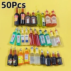 50pcs Wholesale Beer Bottle Resin Charms Bulk Lots Style Drink Pendant Accessory Diy For Earring Keychians Jewelry Making