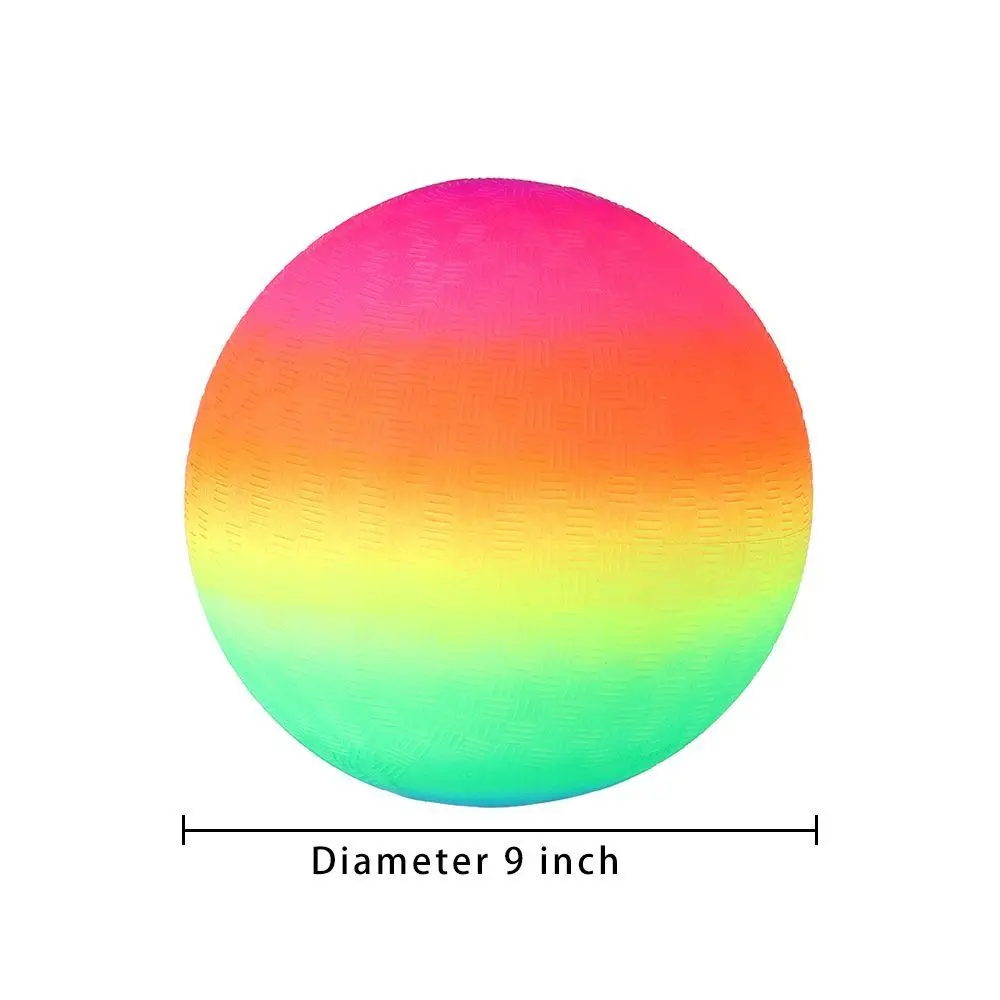 Party Decorations Swimming Pool Large Rainbow 9 Inch Dodgeball Inflatable Beach Ball Kickball