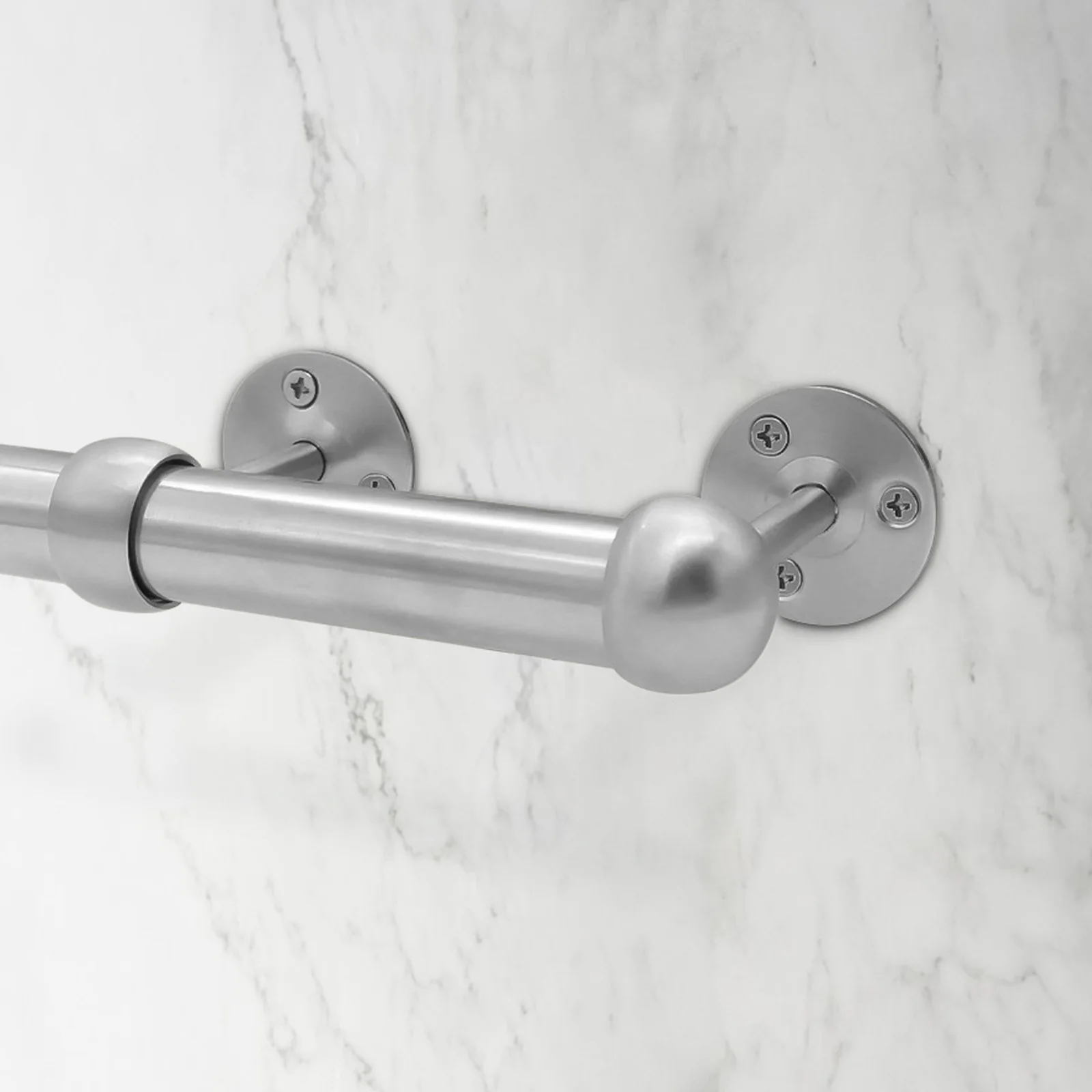 2 قطعة حامل قضيب الفولاذ المقاوم للصدأ الحديث الأنيق لـ Rvs تطبيقات متعددة الملابس المناشف الستائر المنظم قوس