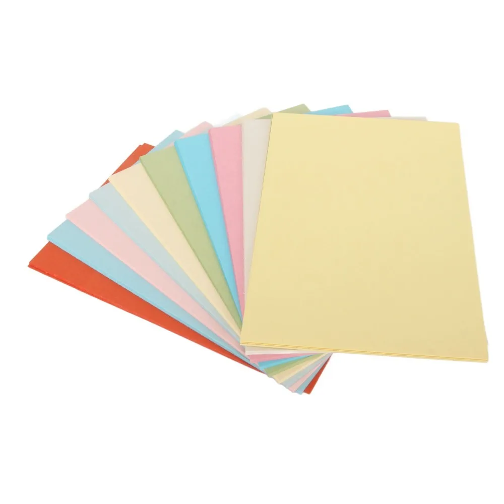200Pcs，15 X 10Cm 15×10CM Colored Cardstock Pearlescent Paper Blank Surface Hand Drawing Cards Rectangular Colorful Cardstock