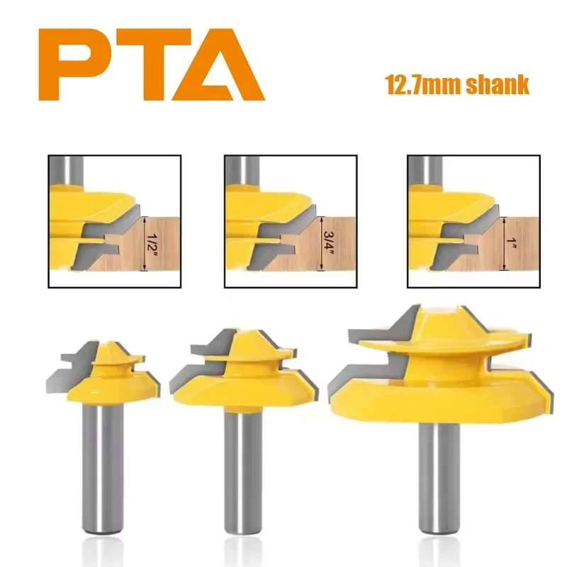 

1/2" Shank Miter 45 Degree Lock Miter Router Bit Woodworking cutter Tenon Cutter for Woodworking Tools