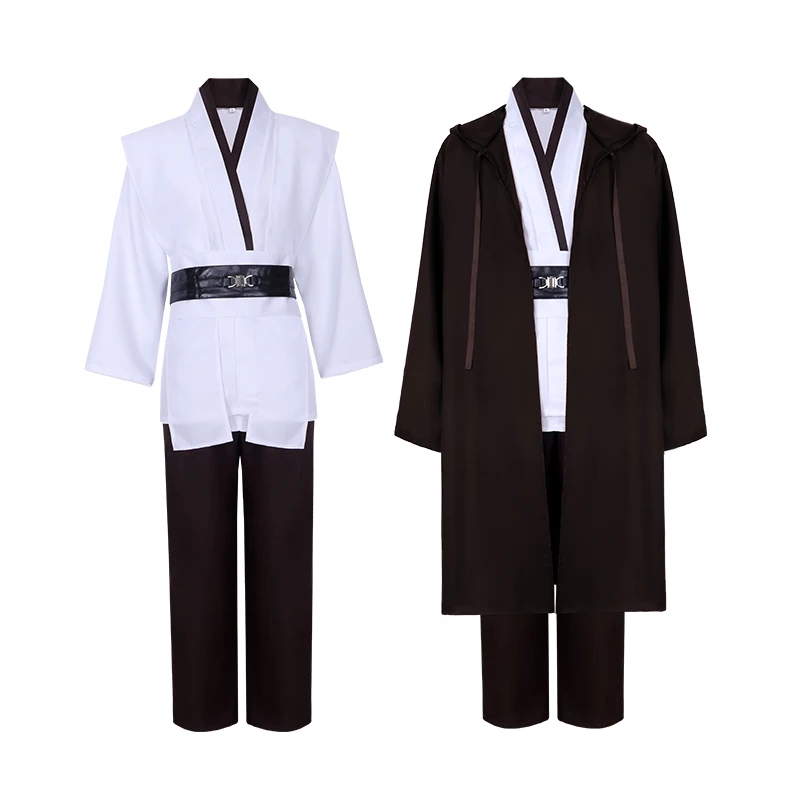 2024 New Version Star Soft Polyester Wars Costume Halloween Jedi Classic Knight Playing Obi Wan Kenobi Costume