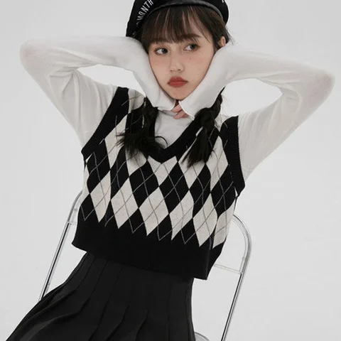 Женский трикотажный жилет Altayskiy Argyle
